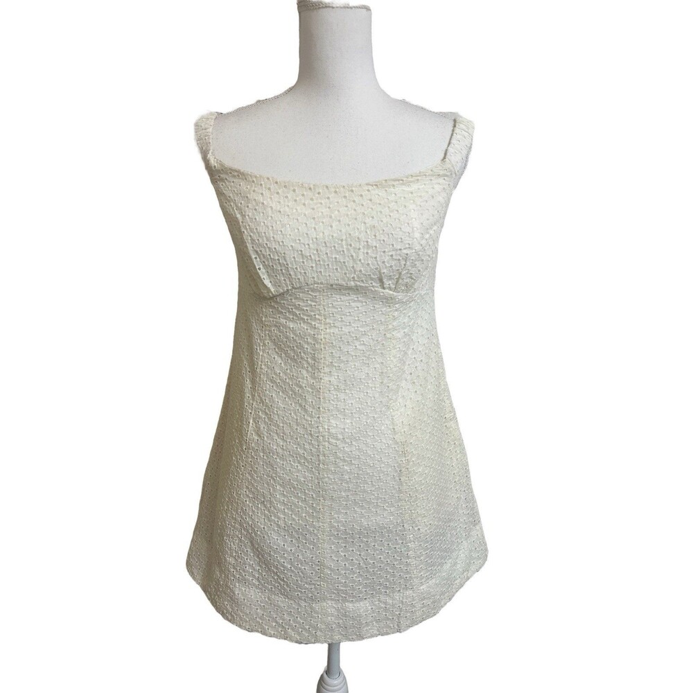NWT Free People Women's M Berry Kiss Ivory Off-The-Shoulder Mini Dress NEW $128